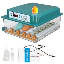 16 Eggs Incubators Humidity Monitor Automatic Turn Eggs for Hatching Quail
