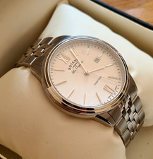 Rotary GB90194/01 Gents "Les Originales" Steel Tradition Date Swiss with box