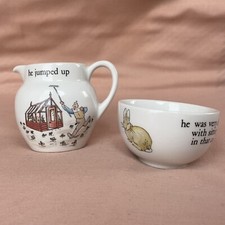 Wedgwood Peter Rabbit Miniature Milk Jug And Sugar Bowl
