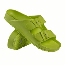 LADIES WOMENS BEACH POOL FLIP FLOP SLIP ON SLIDES SLIDERS BUCKLE SUMMER SANDALS