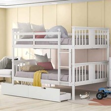 Sarah Full White Bunk Bed with