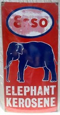 Vintage Esso Petrol Enamel Porcelain Advertising Sign Board Rare Collectible Old