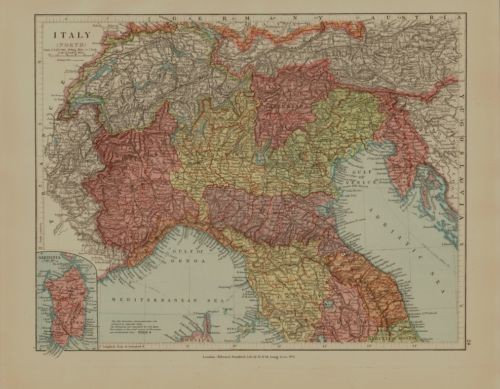 1920 map italy - 1920, edward