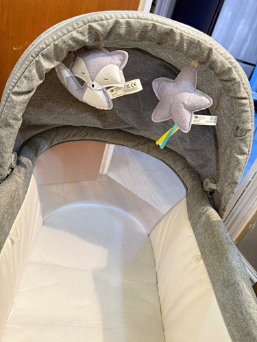Kinderkraft grey bedside - grey,