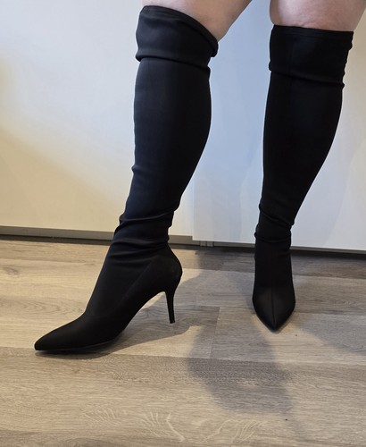 Stretchy stiletto black high - stretchy,