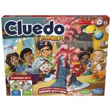 Cluedo Junior Game - 2-Sided Gameboard 2 Games in 1 Mystery for Younger Kids