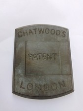 Antique Chatwood Safe Plaque 