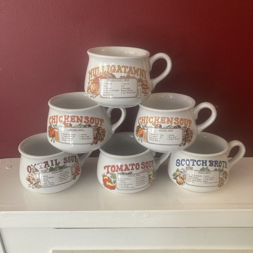 Vintage recipe soup bowl - 6, x