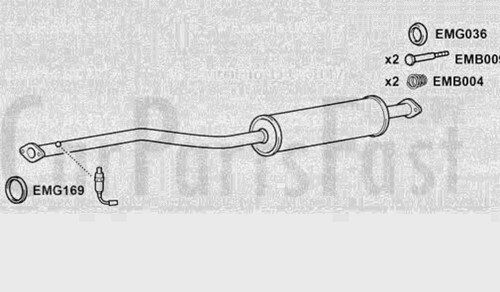 Exls3001 exhaust middle box - exls3001,