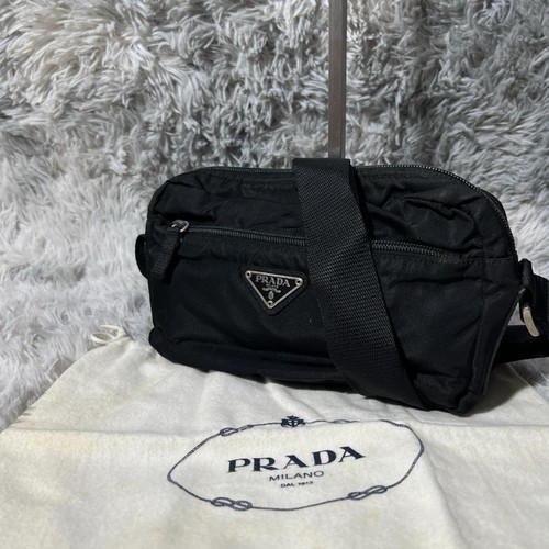Prada black nylon crossbody - prada,