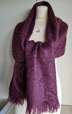 JAEGER Mohair Wool Maroon Long