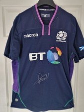 Finn Russell Signed Scotland Rugby Shirt, Six Nations (5) *COA*