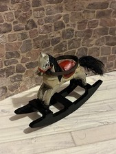 Dolls House 1/12 Scale Miniature Vintage Wooden Rocking Horse Children’s Toy