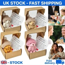 A TeddyBear Hug in a Box,A Little Pocket Bear Hug,Handmade Mini Plush Teddy Bear