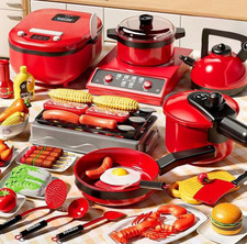 Kids Play Kitchen Toys Set,Toddlers Pretend Cooking Playset Acccessories