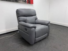 Special Offer! DFS Charcoal / Grey Milano Leather Electric / Power Reclining