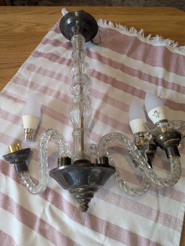 French barley twist glass arms - french,