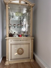 Free Standing Glass Display Versace Cabinet Italian Design