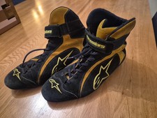 Alpinstars Driving Race Style Boots Size UK 10 EU44 Wel Worn Not Fireproof