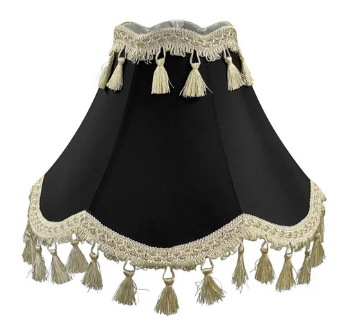 Lampshade black scallop - lampshade,