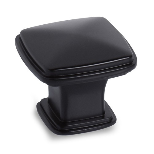 31mm matt black square - square, cabinet