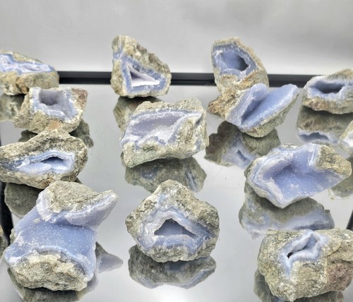 Blue lace agate crystal geodes - agate,
