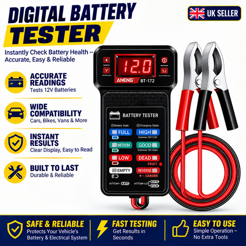 12v car battery tester load - battery,