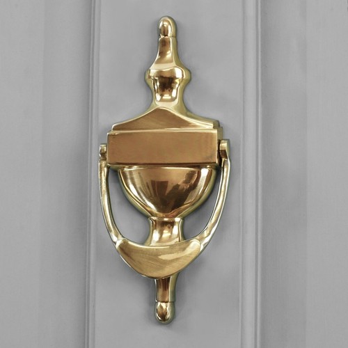 Door knocker polished brass - door,