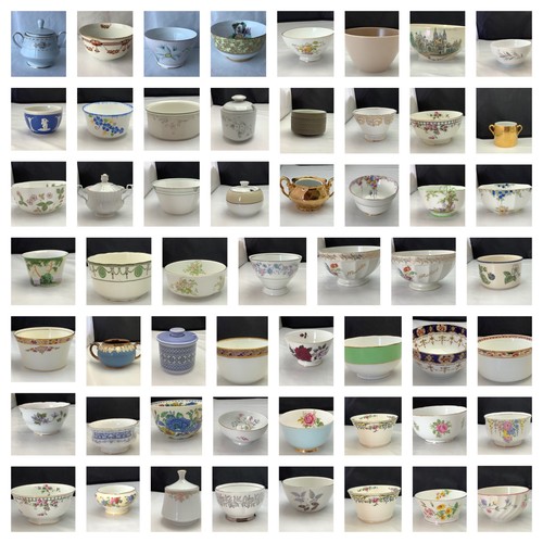 Vintage china sugar bowl - china,