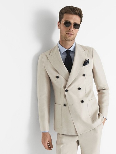 Reiss fawn double - reiss, breasted