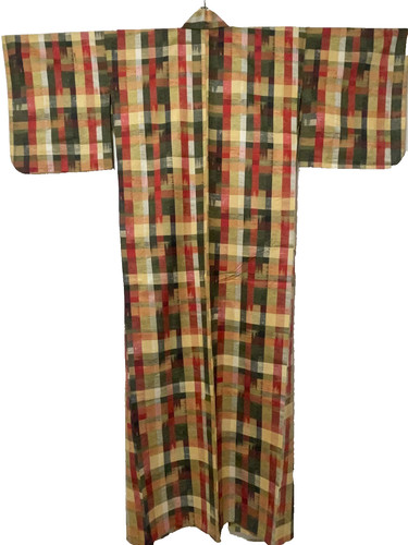 Vintage tsumugi kimono silk - vintage,