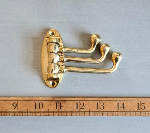 Rustic brass swivel coat - rustic, hooks