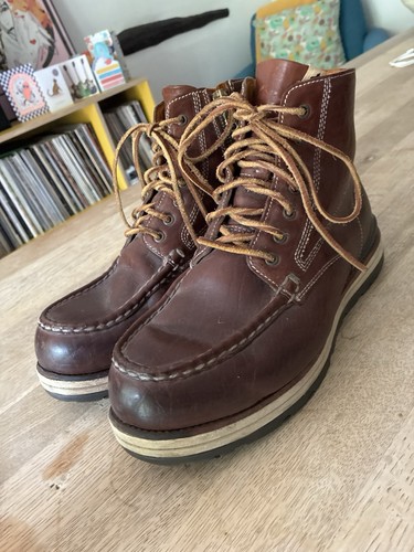 Visvim brown leather - moc, toe