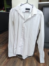 Mens Slim Fit White Shirt 15.5
