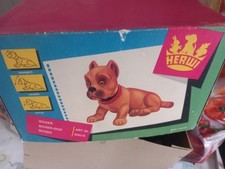 Original nodding dog. Cute boxer big ears collar Vintage Original Box 