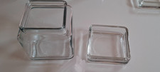 Stackable square glass jar - square,