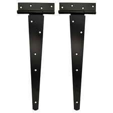 Pair x 10" BLACKED LIGHT TEE HINGES barn door shed gate furniture