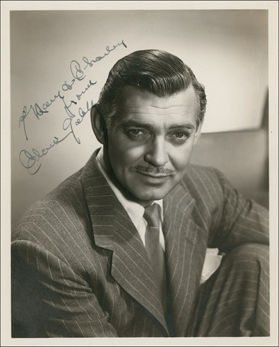 Clark gable signed photograph - clark,
