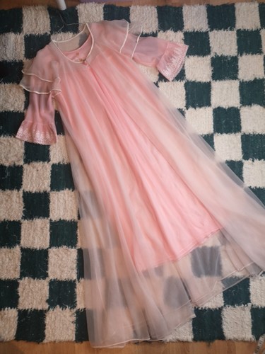Vintage 1960s pink sheer - 1960s,