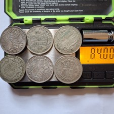 6 Pre 1947 Half Crown Silver