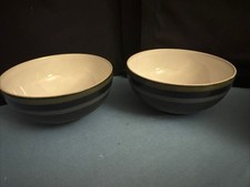 2 Black Denby Jet Stripes Rice