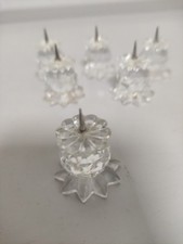 Vintage SWAROVSKI SILVER CRYSTAL Pin Style Candleholder x6 in original box USED
