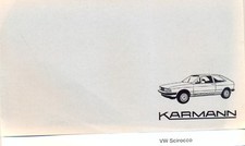 Volkswagen Scirocco Mk 1 KARMANN sales brochure French & German text silver car