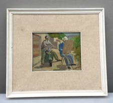 Gustavo Giulietti - "The painter March at work" - oil on faesite - 1957