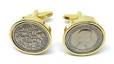 70th Birthday Lucky Sixpence Cufflinks - 1953 to 1967  Boxed HT GLD