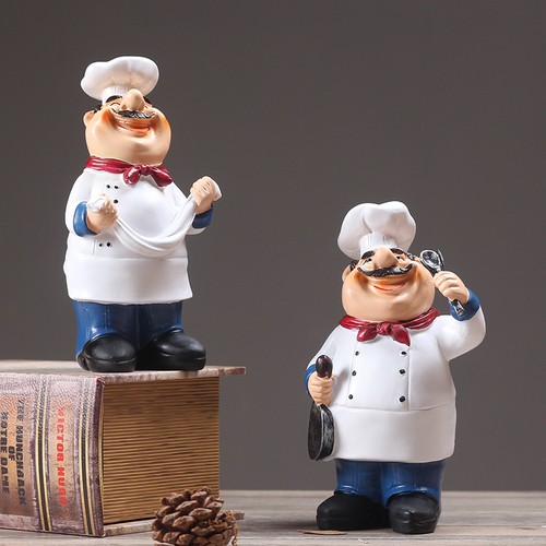 Resin chef figurine kitchen - resin,