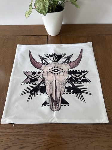 Western cow skull cushion - western,