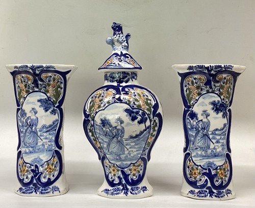 Antique dutch delft polychrome - dutch,