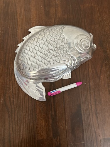 Vintage pewter japanese fish - japanese,