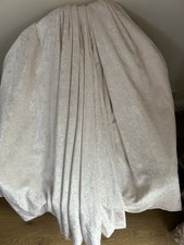 STUNNING HEAVY  LUXURIOUS BESPOKE JOHN LEWIS CREAM VELVET CHENILLE CURTAINS